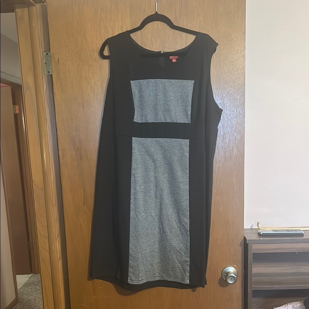 Merona Black and Gray Sheath Midi Dress